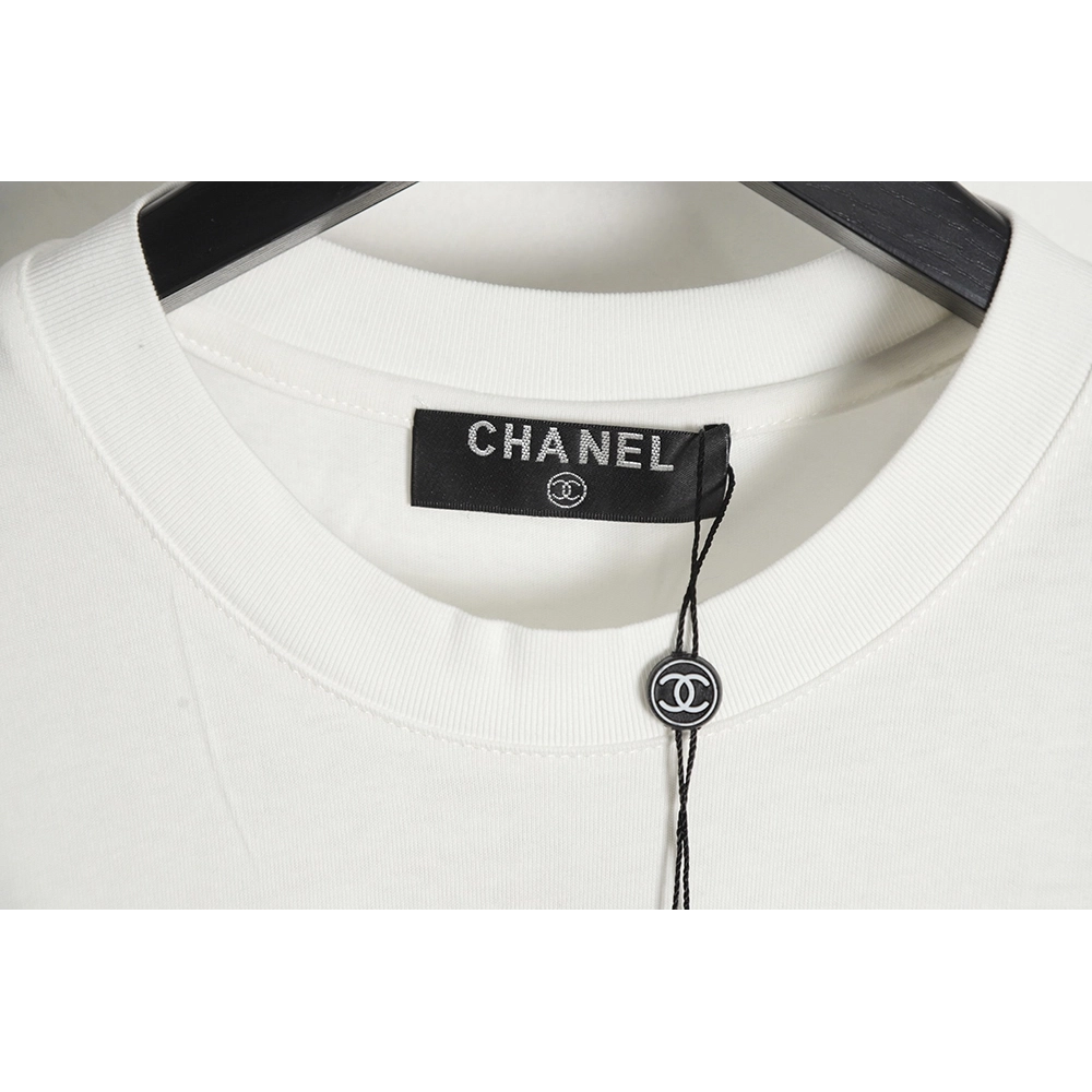 Chanel Minimalist Letter LOGO Print Graphic Short Sleeve T-Shirt,All order with free shipping Chanel