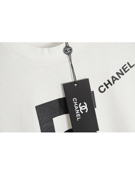 Chanel Minimalist Letter LOGO Print Graphic Short Sleeve T-Shirt,All order with free shipping Chanel