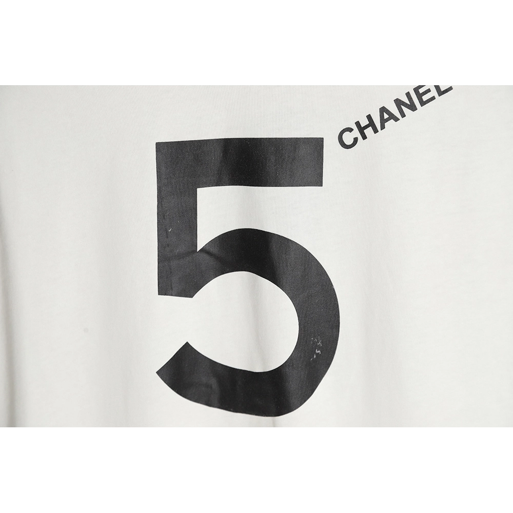 Chanel Minimalist Letter LOGO Print Graphic Short Sleeve T-Shirt,All order with free shipping Chanel