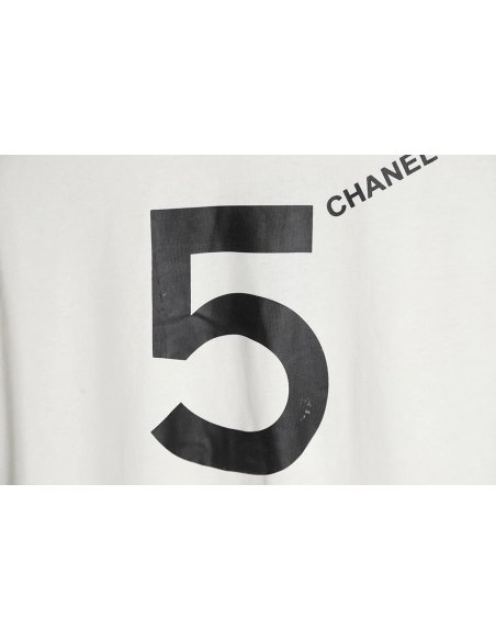 Chanel Minimalist Letter LOGO Print Graphic Short Sleeve T-Shirt,All order with free shipping Chanel