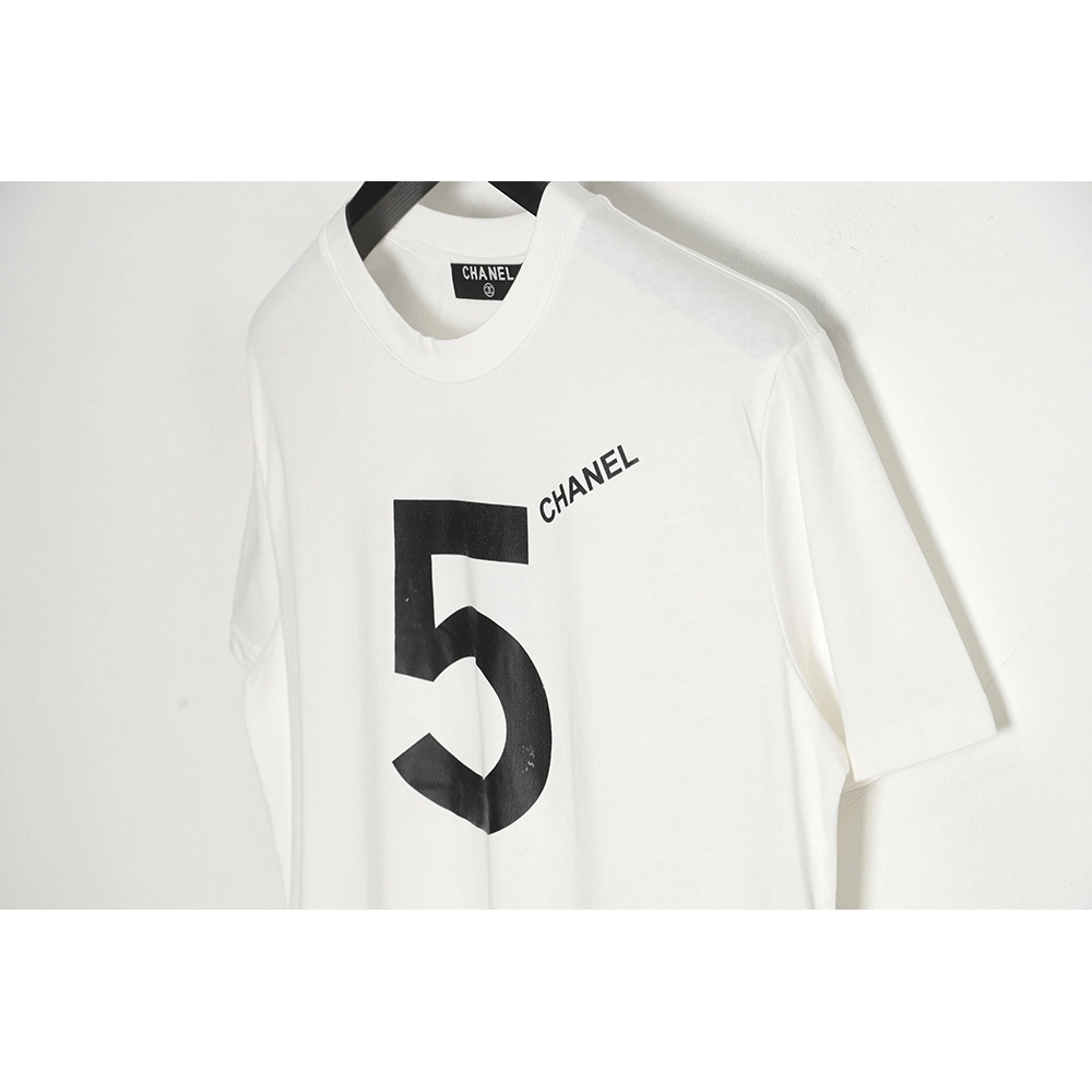 Chanel Minimalist Letter LOGO Print Graphic Short Sleeve T-Shirt,All order with free shipping Chanel