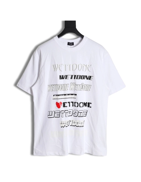 WE11 DONE 23SS Love Barrage Short Sleeve T-Shirt,All order with free shipping We11done