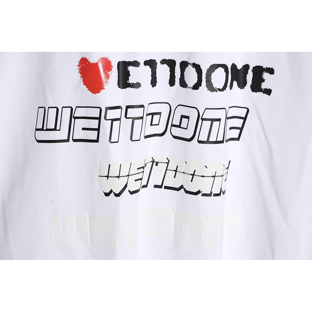 WE11 DONE 23SS Love Barrage Short Sleeve T-Shirt,All order with free shipping We11done