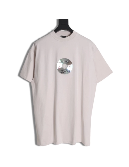 Balenciaga 24SS Valentine¡¯s Day limited CD short-sleeved T-shirt,All order with free shipping Balenciaga
