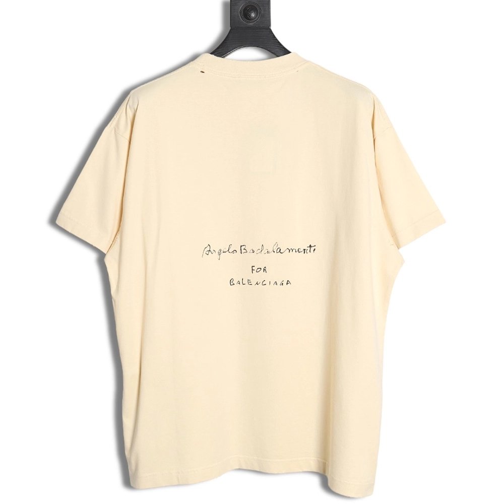 Balenciaga 24SS Music Score Short Sleeve T-Shirt,All order with free shipping Balenciaga