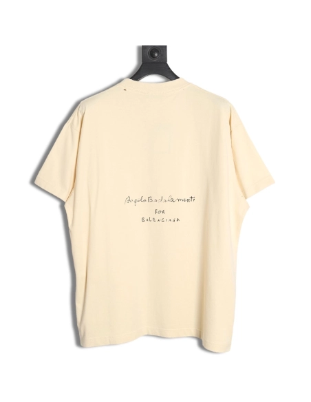 Balenciaga 24SS Music Score Short Sleeve T-Shirt,All order with free shipping Balenciaga
