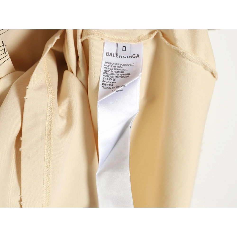 Balenciaga 24SS Music Score Short Sleeve T-Shirt,All order with free shipping Balenciaga