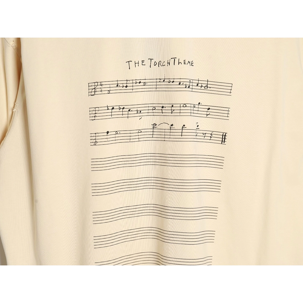 Balenciaga 24SS Music Score Short Sleeve T-Shirt,All order with free shipping Balenciaga