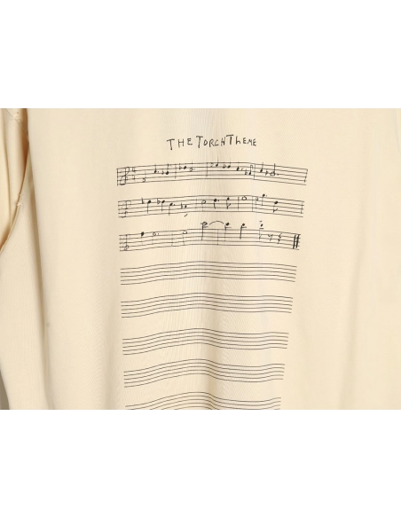 Balenciaga 24SS Music Score Short Sleeve T-Shirt,All order with free shipping Balenciaga
