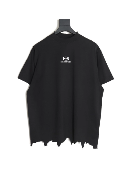 Balenciaga 24SS double ring small embroidered tassel short-sleeved T-shirt TSK2,All order with free shipping Balenciaga