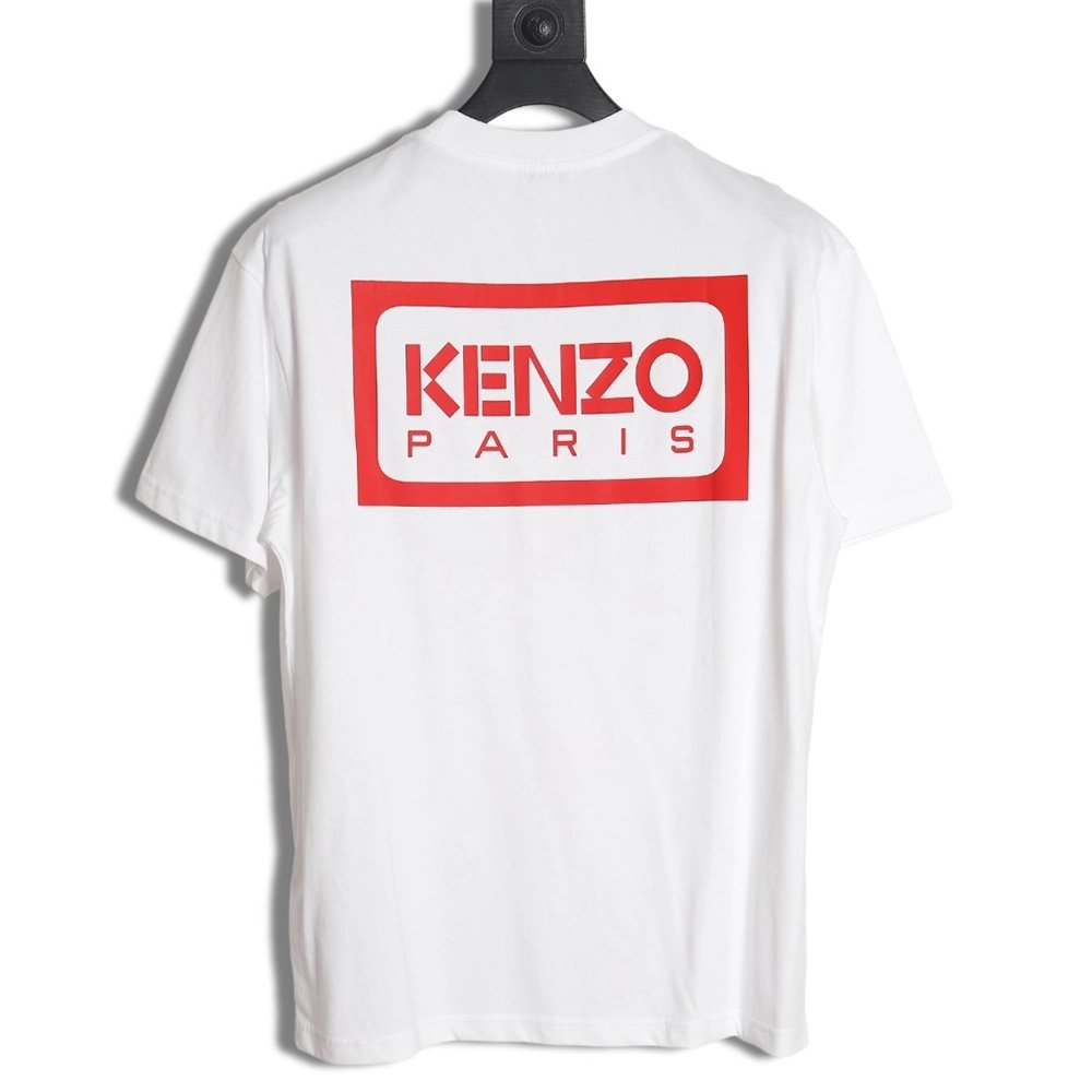 KENZO 24SS black label red embroidered letters T-shirt,All order with free shipping Kenzo