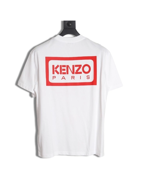KENZO 24SS black label red embroidered letters T-shirt,All order with free shipping Kenzo