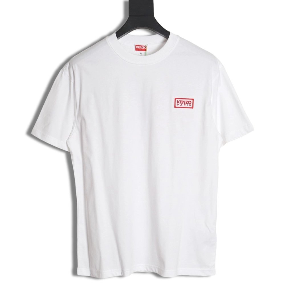 KENZO 24SS black label red embroidered letters T-shirt,All order with free shipping Kenzo