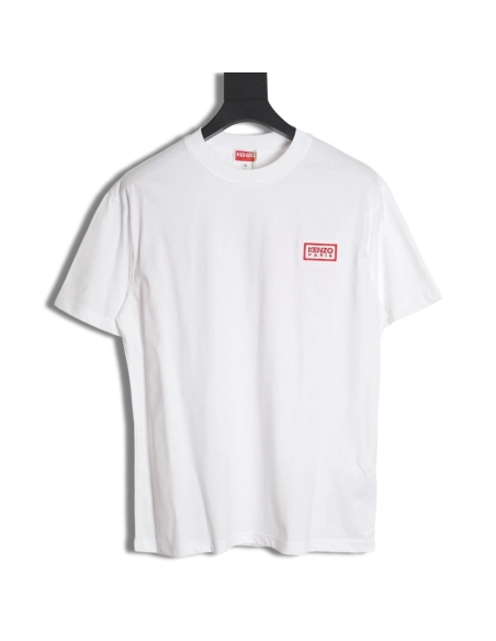 KENZO 24SS black label red embroidered letters T-shirt,All order with free shipping Kenzo