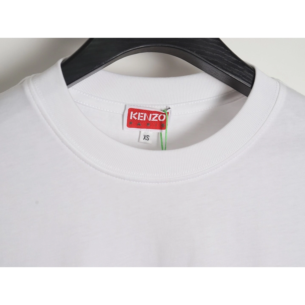 KENZO 24SS black label red embroidered letters T-shirt,All order with free shipping Kenzo