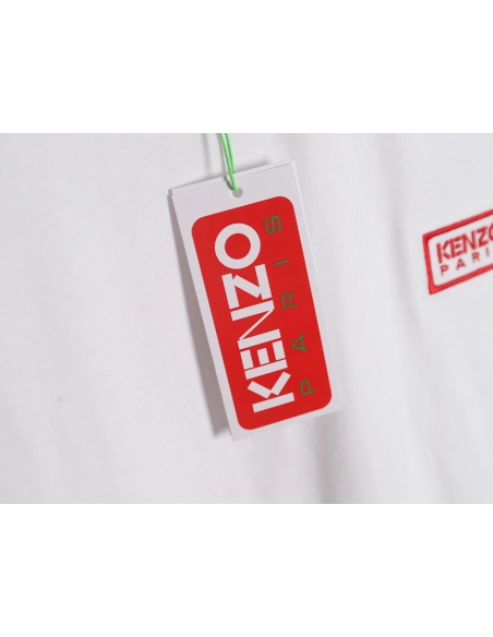 KENZO 24SS black label red embroidered letters T-shirt,All order with free shipping Kenzo
