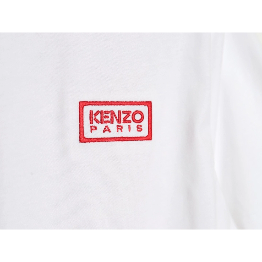 KENZO 24SS black label red embroidered letters T-shirt,All order with free shipping Kenzo