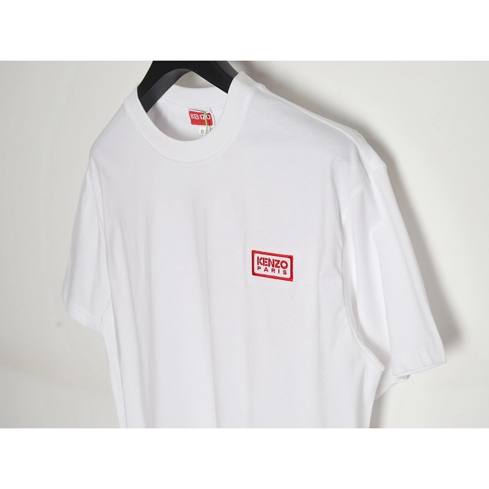 KENZO 24SS black label red embroidered letters T-shirt,All order with free shipping Kenzo