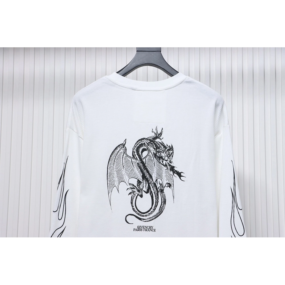 Givenchy Dragon Year Limited Edition Waffle Long Sleeve T-shirt TSK1,All order with free shipping Givenchy