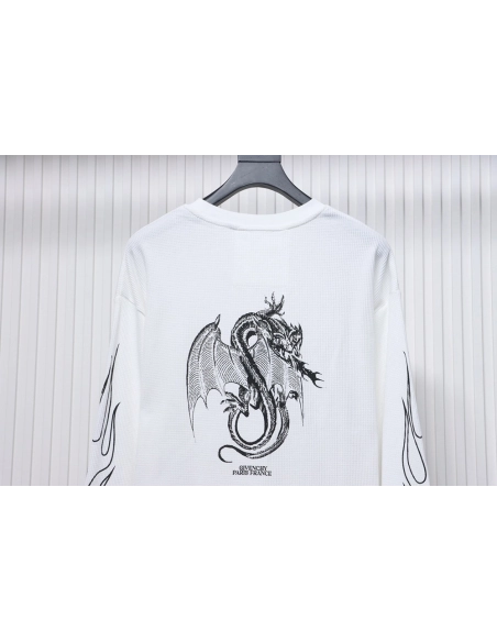 Givenchy Dragon Year Limited Edition Waffle Long Sleeve T-shirt TSK1,All order with free shipping Givenchy
