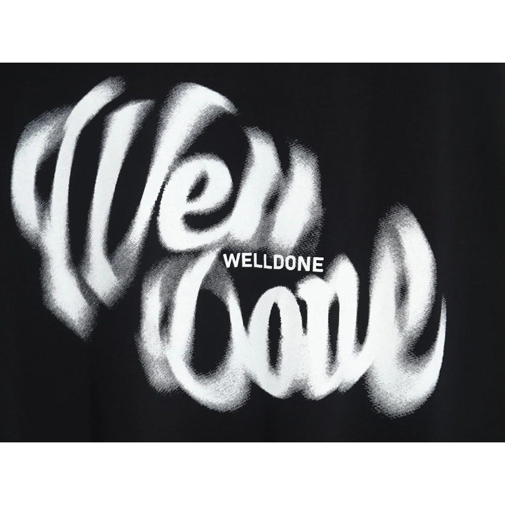 We11 Done dynamic letter print long-sleeved T-shirt,All order with free shipping We11done