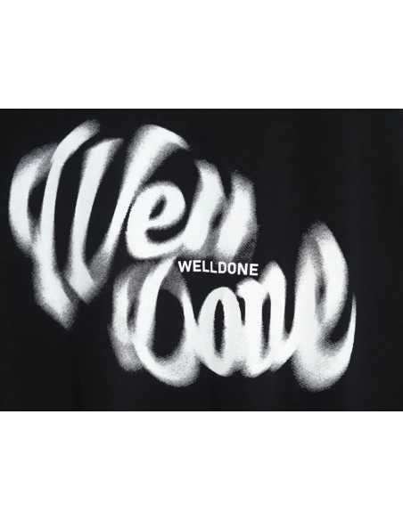 We11 Done dynamic letter print long-sleeved T-shirt,All order with free shipping We11done