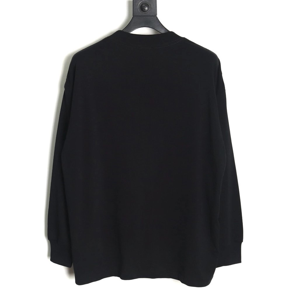 We11 Done wool bear print long-sleeved T-shirt,All order with free shipping We11done