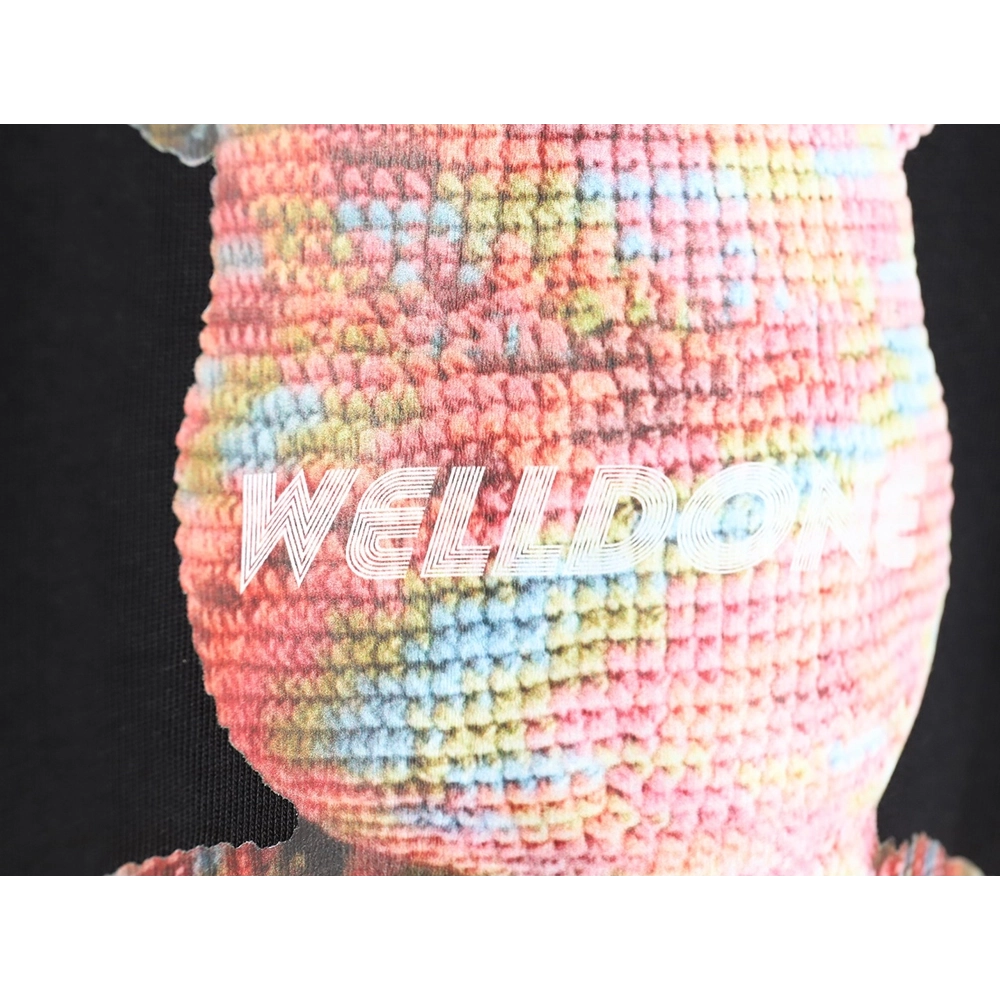 We11 Done wool bear print long-sleeved T-shirt,All order with free shipping We11done