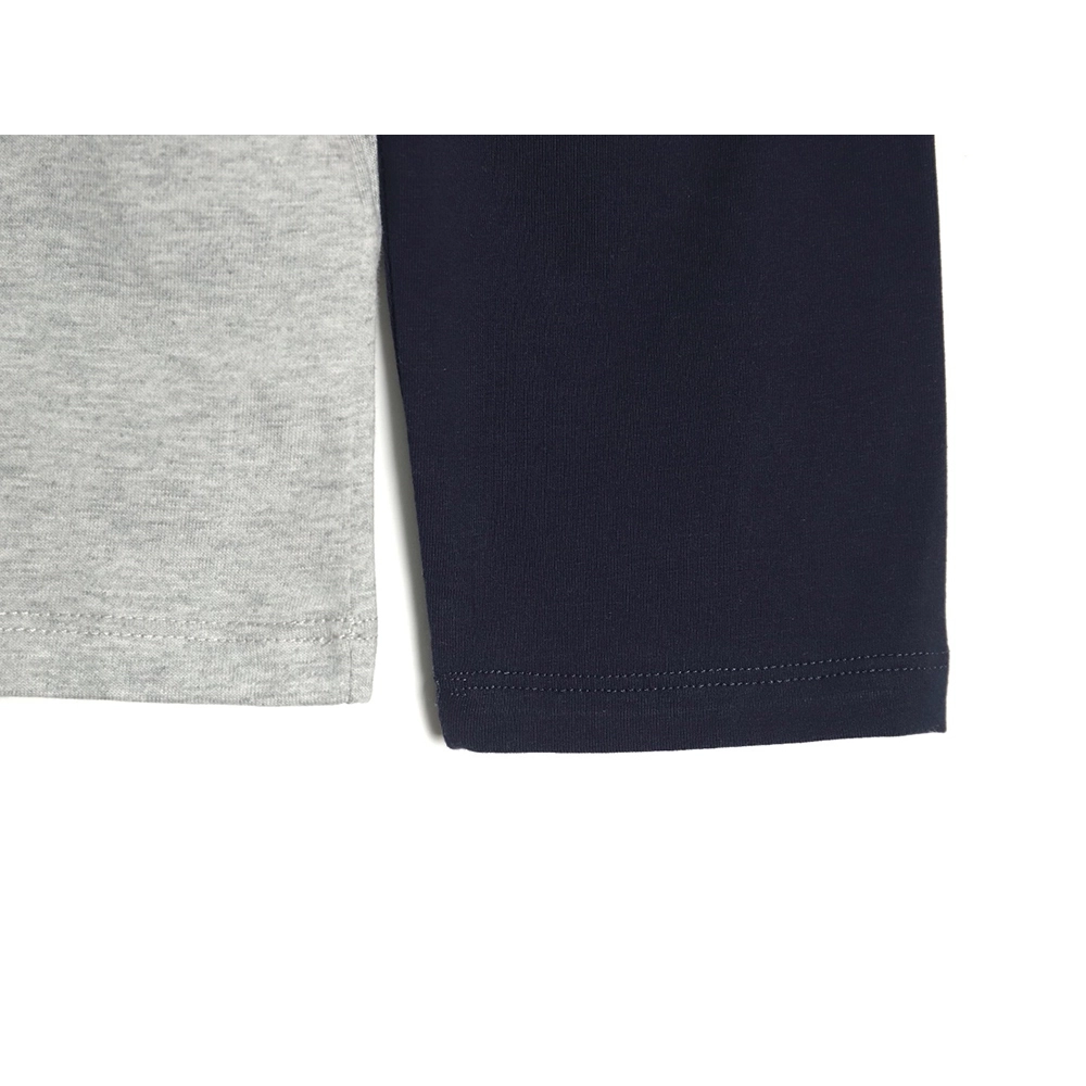 Celine flocked letter patchwork long-sleeved T-shirt TSK1,All order with free shipping Celine