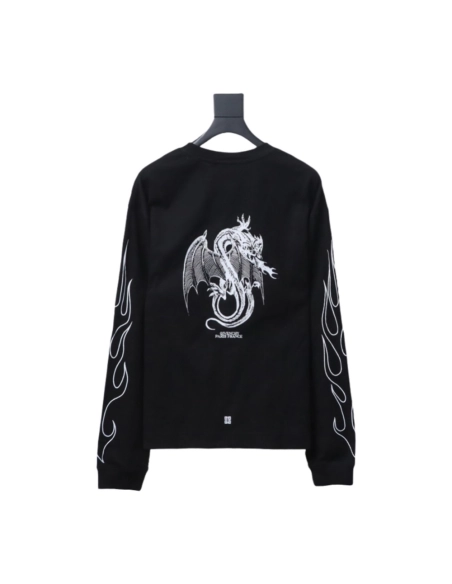 Givenchy Dragon Year Limited Edition Waffle Long Sleeve T-shirt,All order with free shipping Givenchy