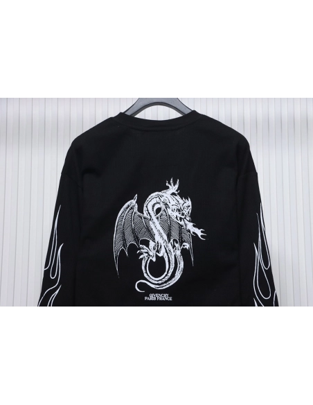 Givenchy Dragon Year Limited Edition Waffle Long Sleeve T-shirt,All order with free shipping Givenchy