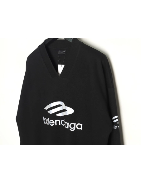 Balenciaga 3B printed V-neck long-sleeved ski T-shirt TSK2,All order with free shipping Balenciaga