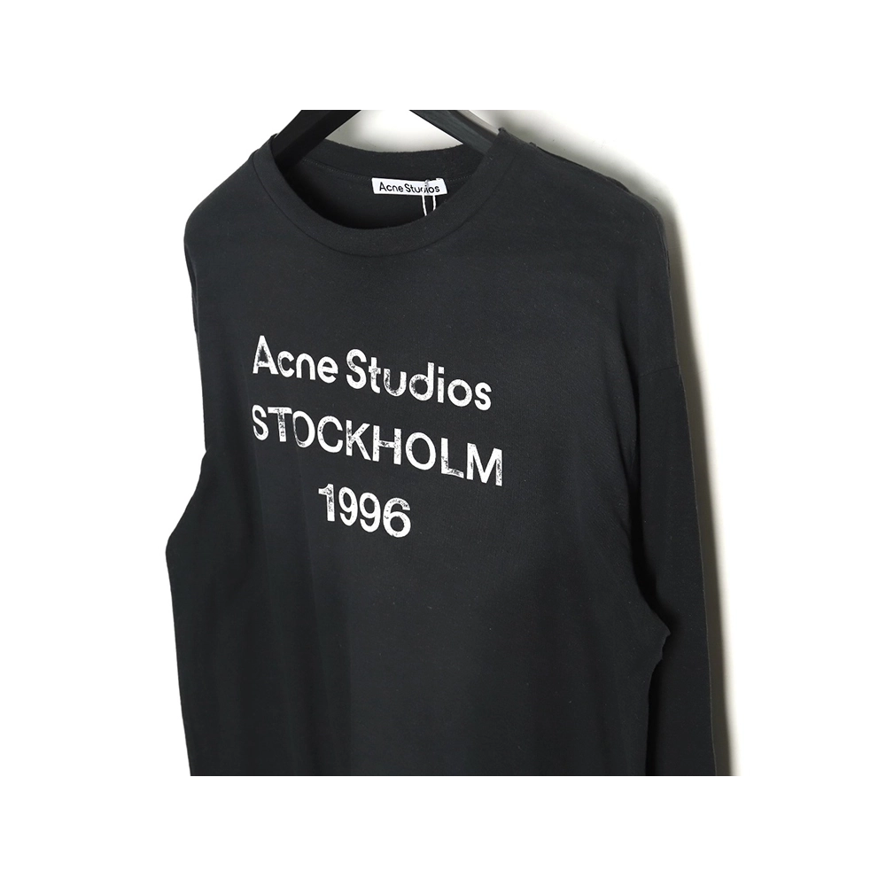 Acne studios 1996 sandblasted distressed washed long-sleeved T-shirt TSK3,All order with free shipping Acne Studios