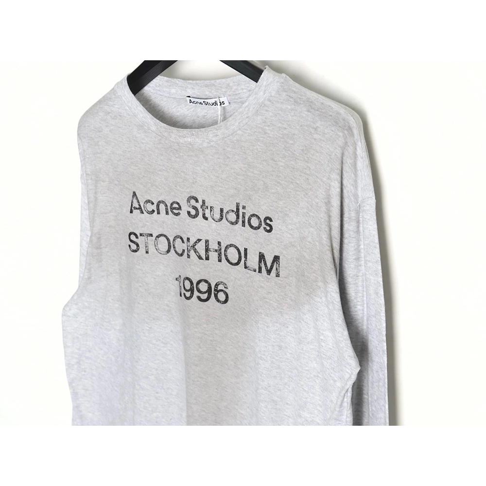 Acne studios 1996 sandblasted distressed washed long-sleeved T-shirt TSK2,All order with free shipping Acne Studios