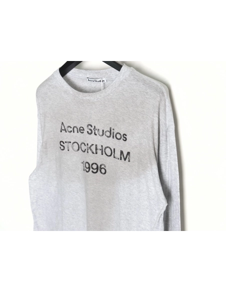 Acne studios 1996 sandblasted distressed washed long-sleeved T-shirt TSK2,All order with free shipping Acne Studios
