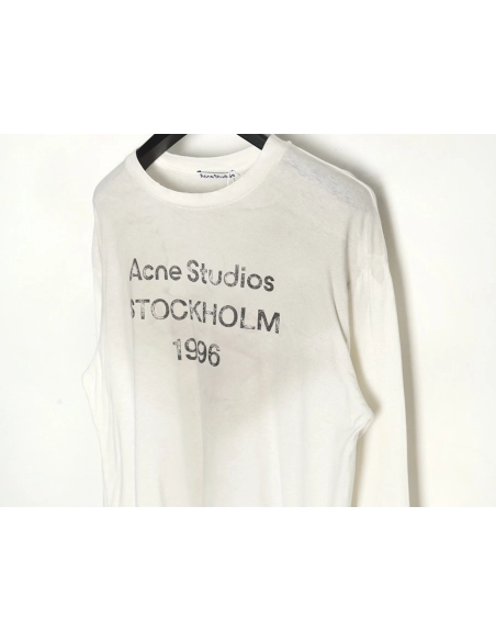 Acne studios 1996 sandblasted distressed washed long-sleeved T-shirt TSK1,All order with free shipping Acne Studios