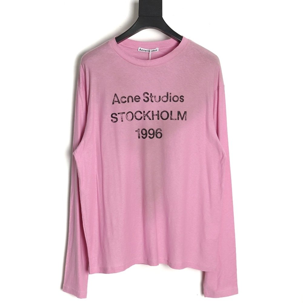 Acne studios 1996 sandblasted distressed washed long-sleeved T-shirt,All order with free shipping Acne Studios