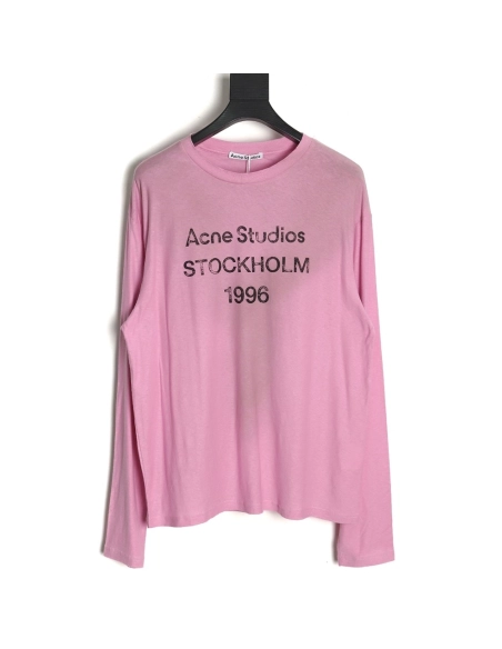 Acne studios 1996 sandblasted distressed washed long-sleeved T-shirt,All order with free shipping Acne Studios
