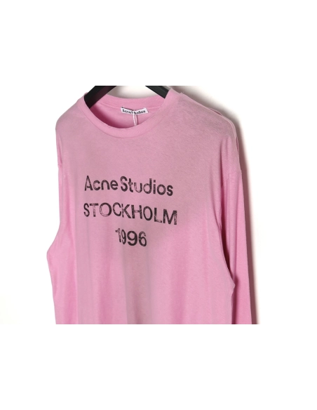 Acne studios 1996 sandblasted distressed washed long-sleeved T-shirt,All order with free shipping Acne Studios