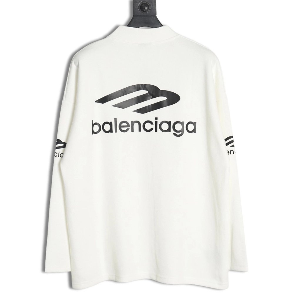 Balenciaga 3B printed V-neck long-sleeved ski T-shirt,All order with free shipping Balenciaga