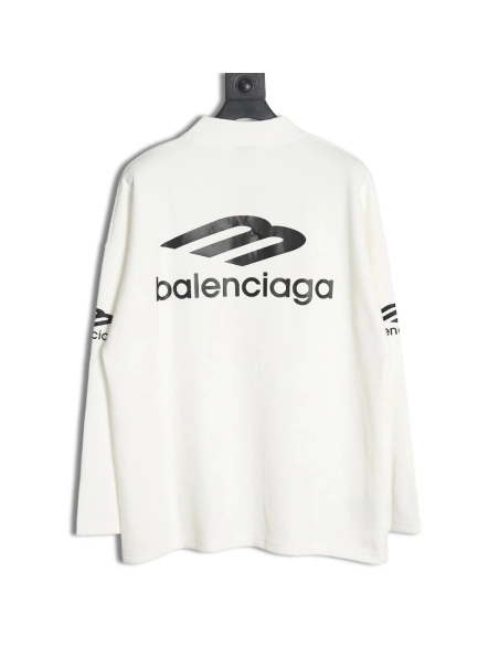 Balenciaga 3B printed V-neck long-sleeved ski T-shirt,All order with free shipping Balenciaga