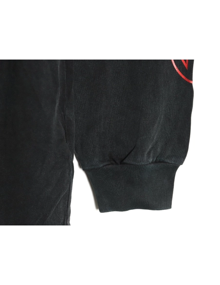 Balenciaga cracked double B washed black long-sleeved T-shirt,All order with free shipping Balenciaga