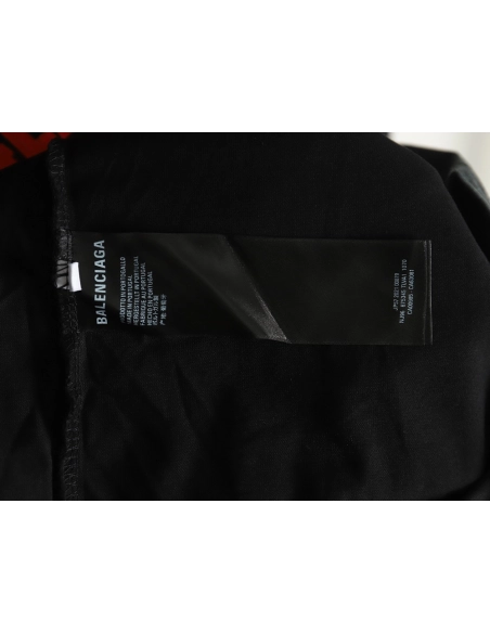 Balenciaga cracked double B washed black long-sleeved T-shirt,All order with free shipping Balenciaga