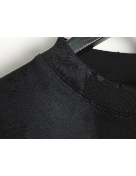 Balenciaga Double B washed hand-painted distressed Bitcoin long-sleeved T-shirt,All order with free shipping Balenciaga