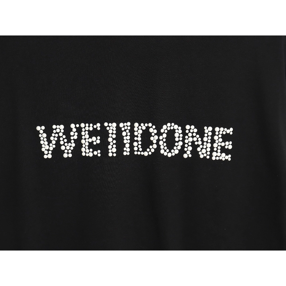 WE11 DONE Pearl Lettering Long Sleeve T-shirt TSK1,All order with free shipping We11done