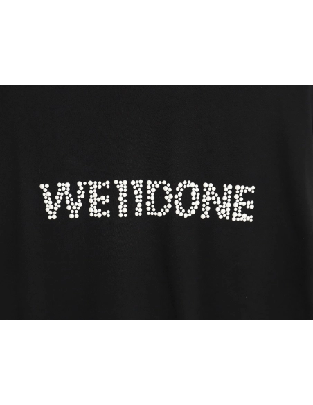 WE11 DONE Pearl Lettering Long Sleeve T-shirt TSK1,All order with free shipping We11done