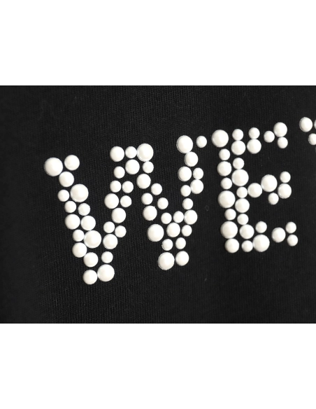 WE11 DONE Pearl Lettering Long Sleeve T-shirt TSK1,All order with free shipping We11done