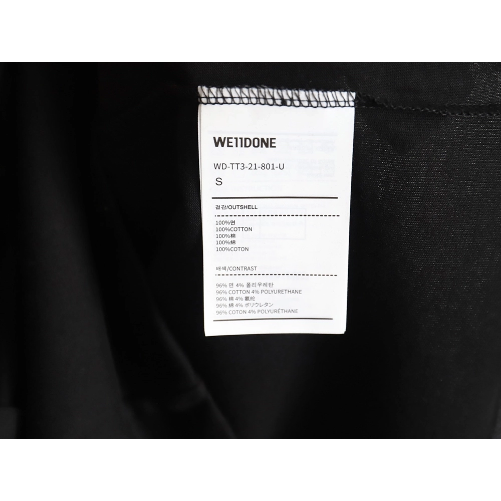 WE11 DONE Pearl Lettering Long Sleeve T-shirt TSK1,All order with free shipping We11done