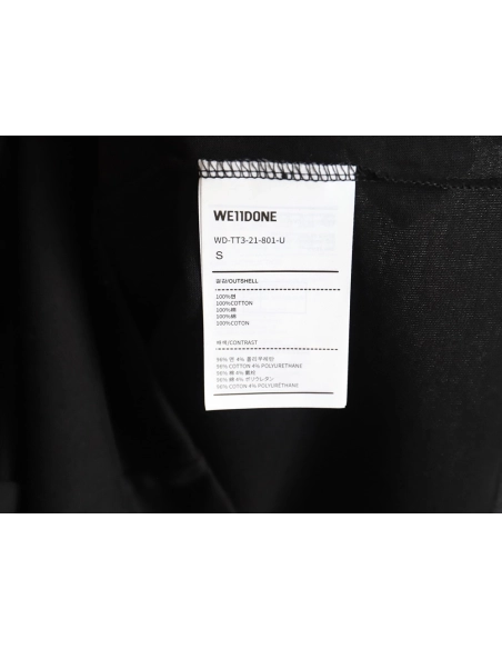 WE11 DONE Pearl Lettering Long Sleeve T-shirt TSK1,All order with free shipping We11done