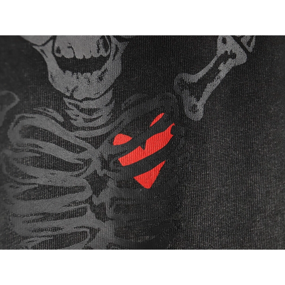 WE11 DONE Heart Skull Gradient Print Long Sleeve T-shirt TSK1,All order with free shipping We11done